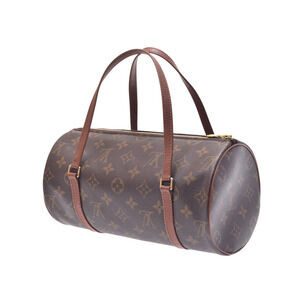 Louis Vuitton Monogram Handbag Papillon Leather Brown